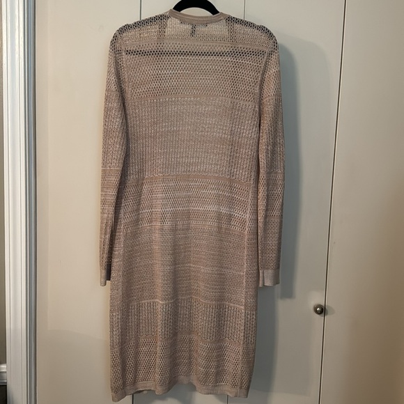 White House Black Market Long Cardigan Medium 100% Rayon - Picture 3 of 4